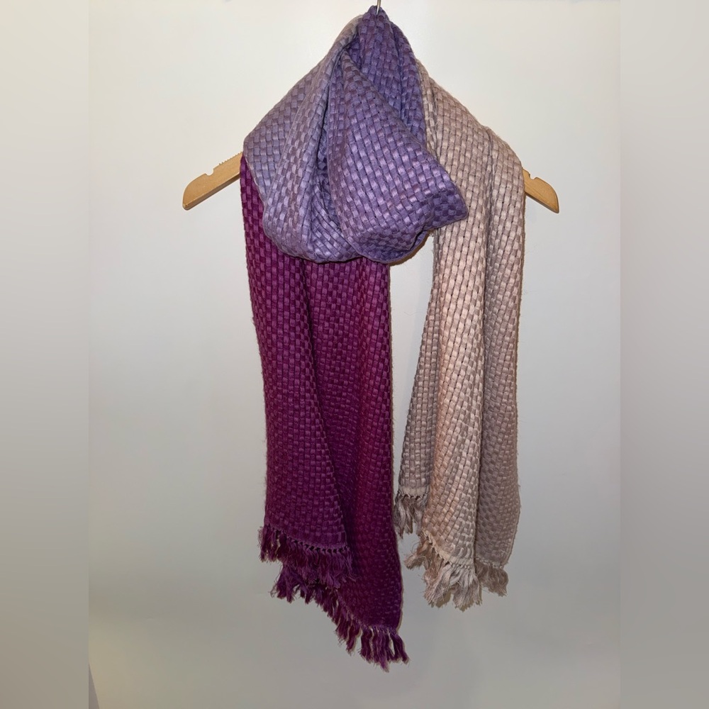 Bajra ombré basketweave scarf